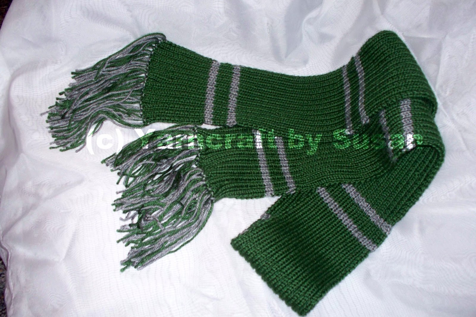Yarncraft by Susan Slytherin House scarf