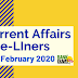 Current Affairs One-Liner: 21st February 2020
