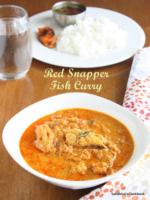 Sandhiya's Cookbook: Red Snapper Fish Curry, Sankara Meen Kuzhambu