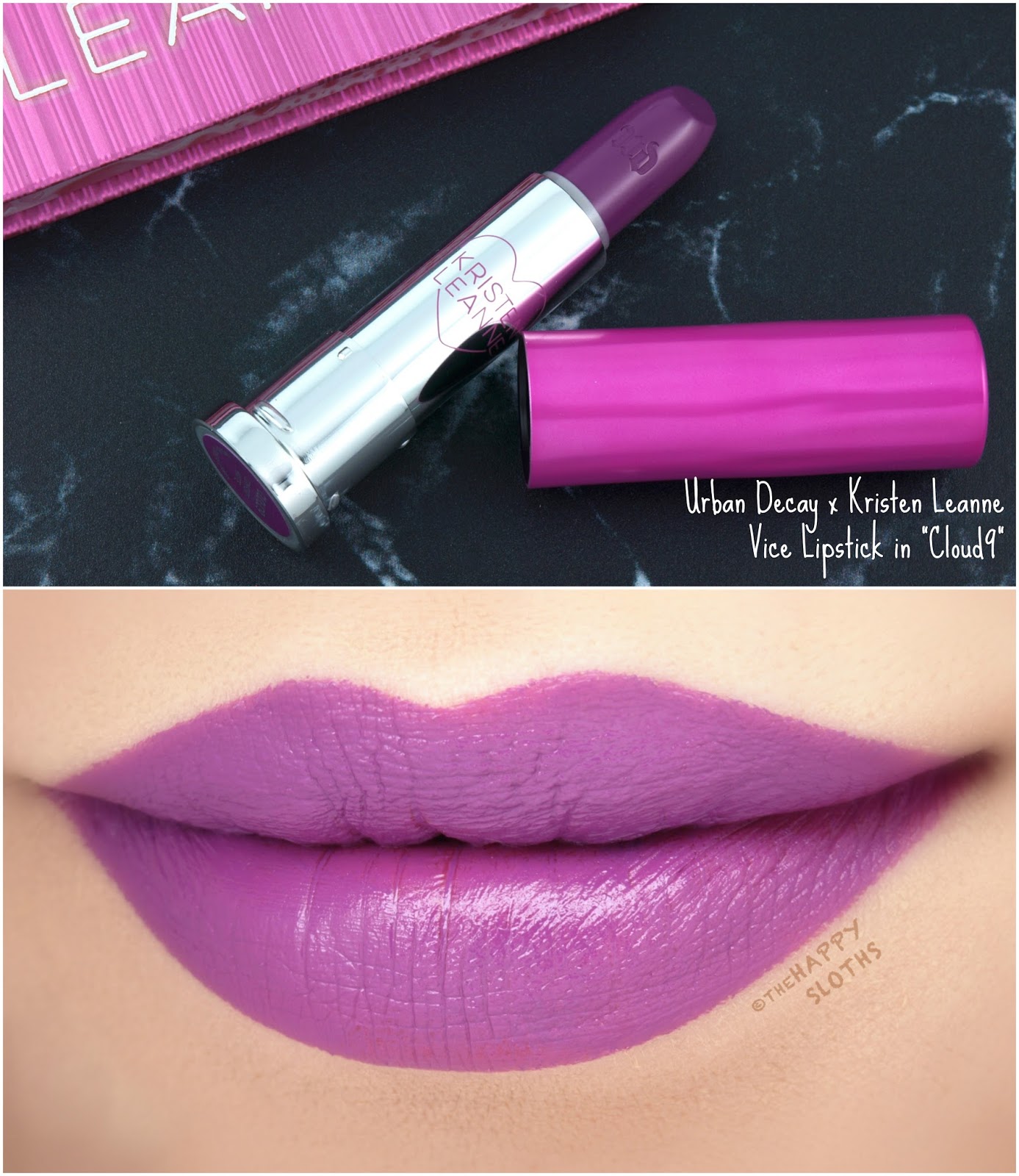 Urban Decay x Kristen Leanne Vice Lipstick in Cloud9: Review and Swatches