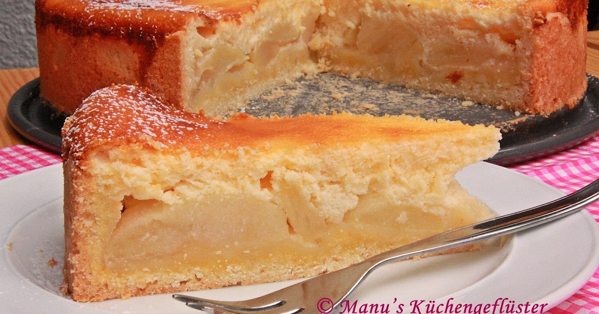 Manus Küchengeflüster: Apfelkuchen mit Quark-Schmand-Guß