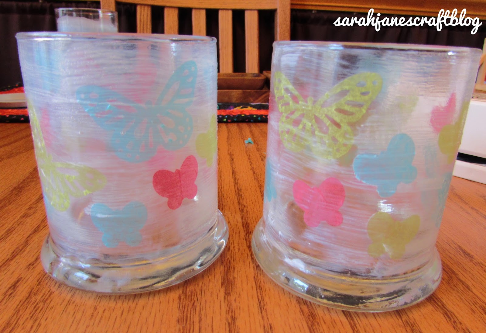 Mod Podge and Punched Tissue Paper Candle Holders