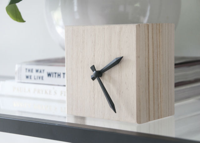 reloj geométrico diy cubo