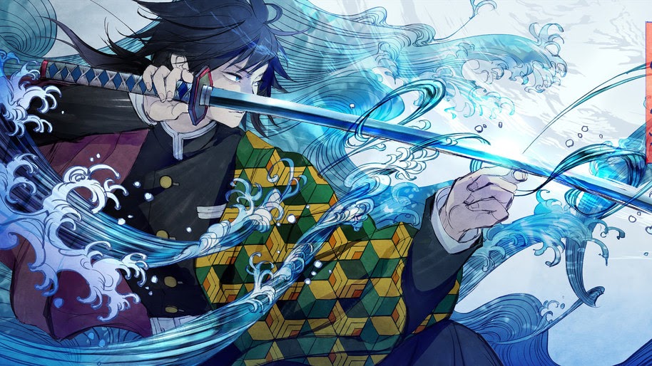 Giyu Tomioka Katana Kimetsu No Yaiba 4k 163 Wallpaper