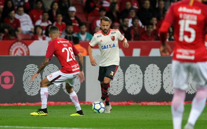 Veja as prováveis escalações de Internacional e Flamengo para jogo desta quarta