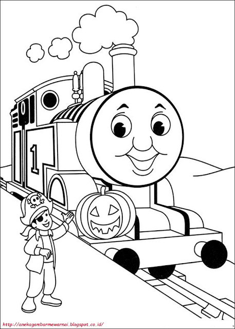 Gambar Mewarnai Thomas And Friends Untuk Anak Paud Dan Tk