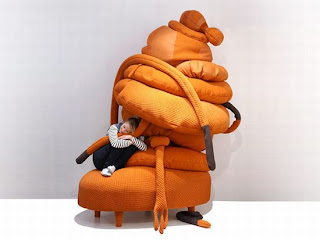 Diseño de sillón único Diseño de sillón único color naranja