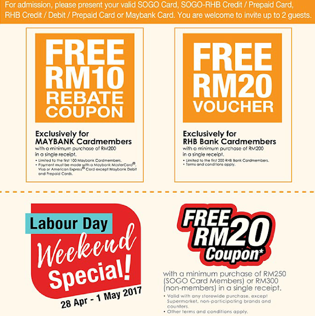 KL SOGO Bank Card Member Free Rebate Coupon Voucher