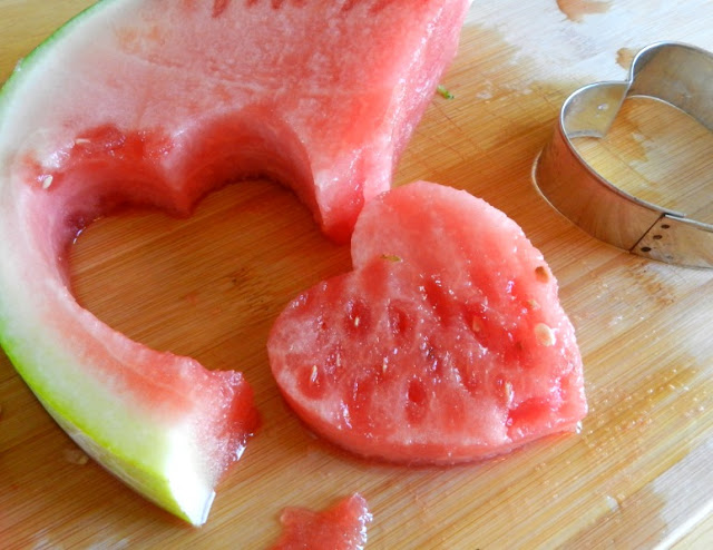 Cookie Cutter Watermelon Heart Shape