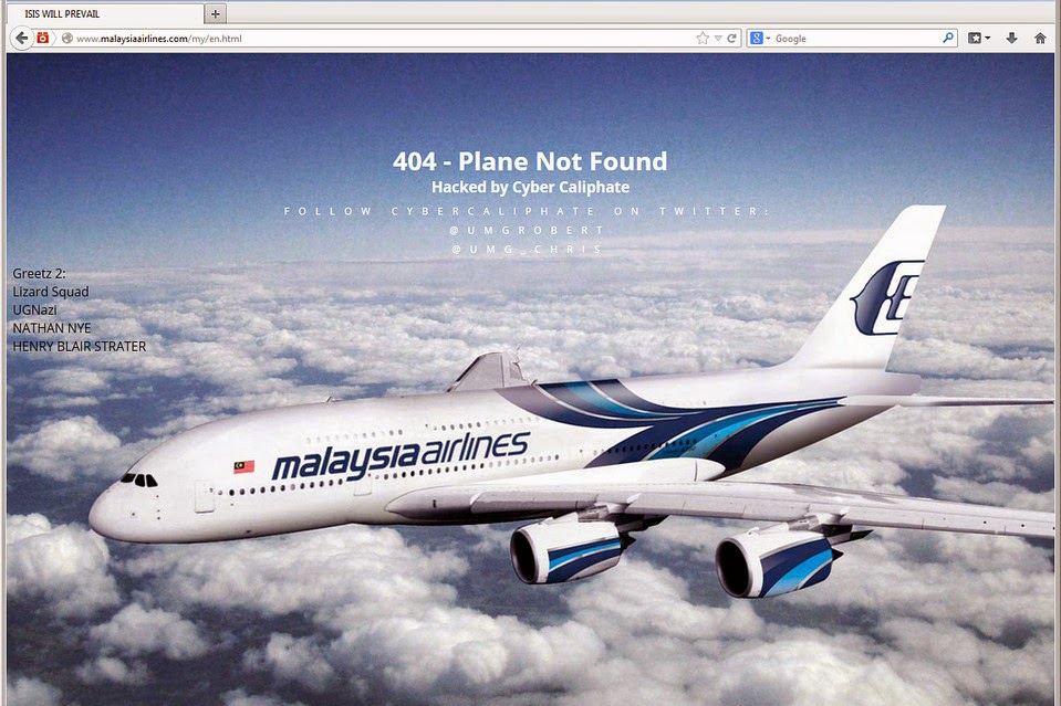 malayasian airlines hacked
