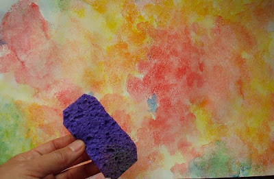 Técnica de pintura a la esponja
