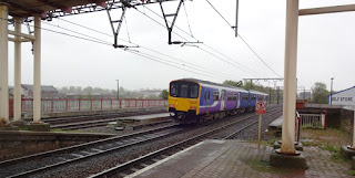 Sprinter 150147 heading away from Ashburys station Sprinter 150147 heading away from Ashburys station