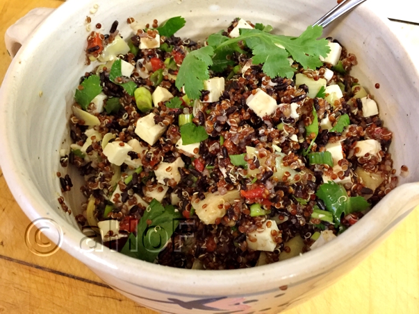 Red Quinoa, Black Rice, Salad, side dish
