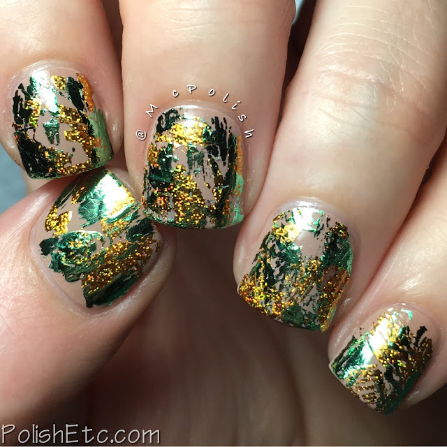 Green and Gold Nail Foils for the #31DC2016Weekly - McPolish