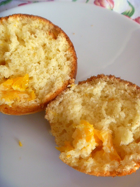Golden Nugget Muffins: Tender hot muffins bursting with the sweet bits of juicy tangerines - Slice of Southern