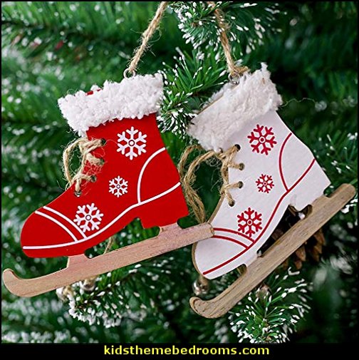 Christmas Creative Decorative Pendant Christmas Tree Ornaments Skates Ski Shoes Christmas Creative Decorative Pendant Christmas Tree Ornaments Skates Ski Shoes