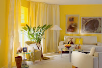 Salas color amarillo y blanco