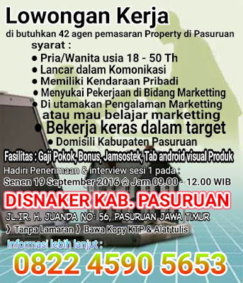 Lowongan Kerja CV. Andryan Property Agency Pasuruan Lowongan Kerja CV. Andryan Property Agency Pasuruan