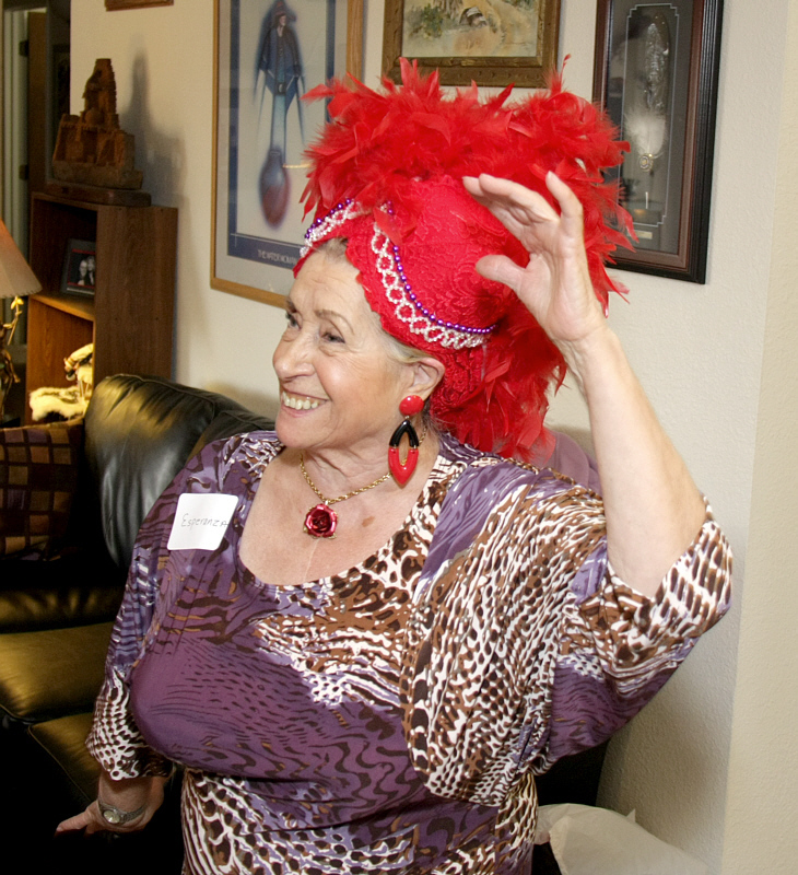 Carla's blog Red Hatters Create Red Bra Hats