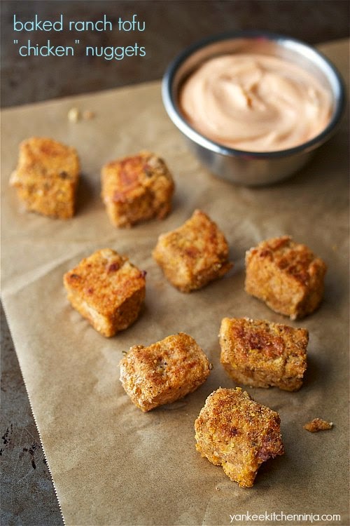 baked ranch tofu "chicken" nuggets