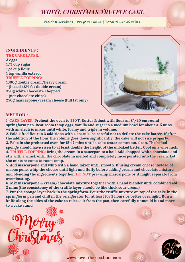 WHITE CHRISTMAS TRUFFLE CAKE RECIPE SHC TOP 10 AWESOME CHRISTMAS CAKE RECIPES EVER