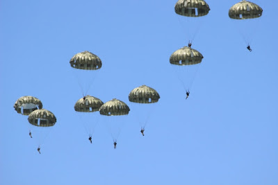空中落下雑菌は落下傘部隊のようにやってくる