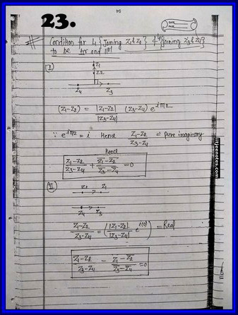 iitjee notes on complex number 23