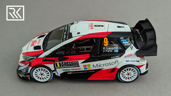 Photo of 1:43 Spark Toyota Yaris WRC model. Driven by Esapekka Lappi and Janne Ferm at Rallye Monte-Carlo 2018