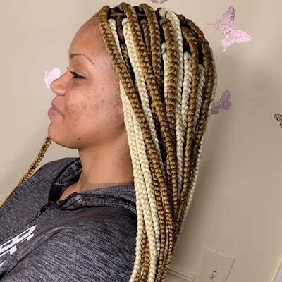 It is the season of wearing new bob box braids hairstyles ✘ 39 Cute Lemonade Bob Box Braids Ponytails With Cornrows