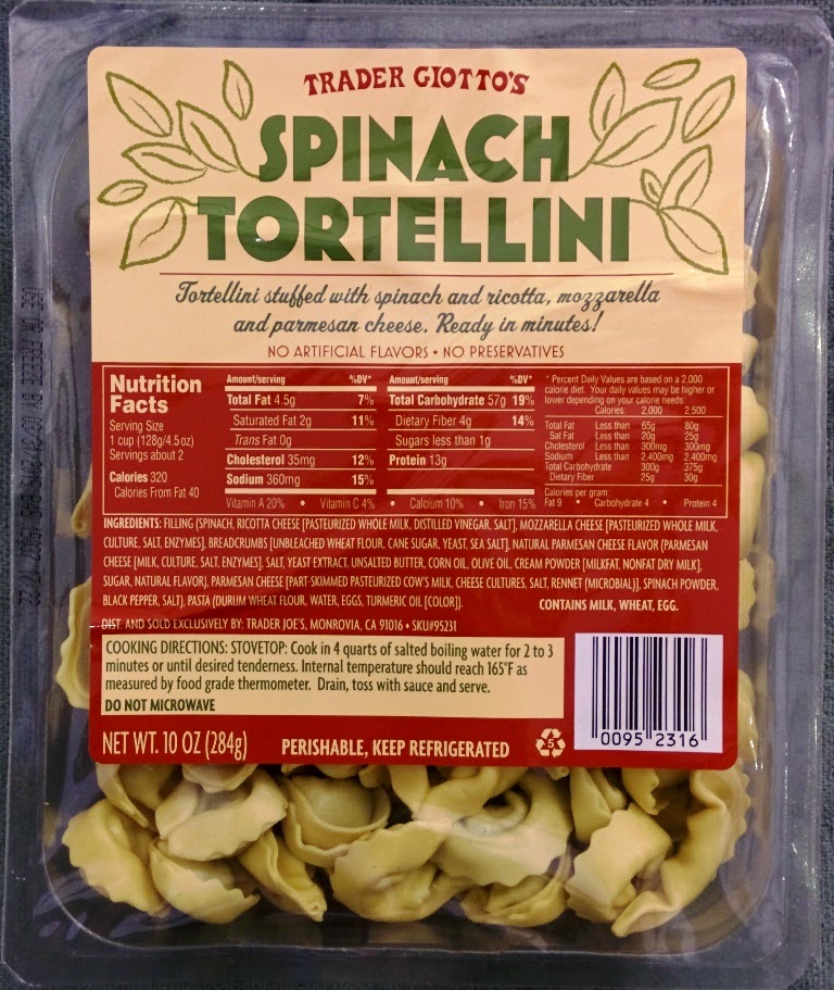 Trader Joe's Nutrition Labels March 2015