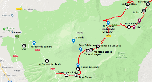 ruta en coche por el Teide