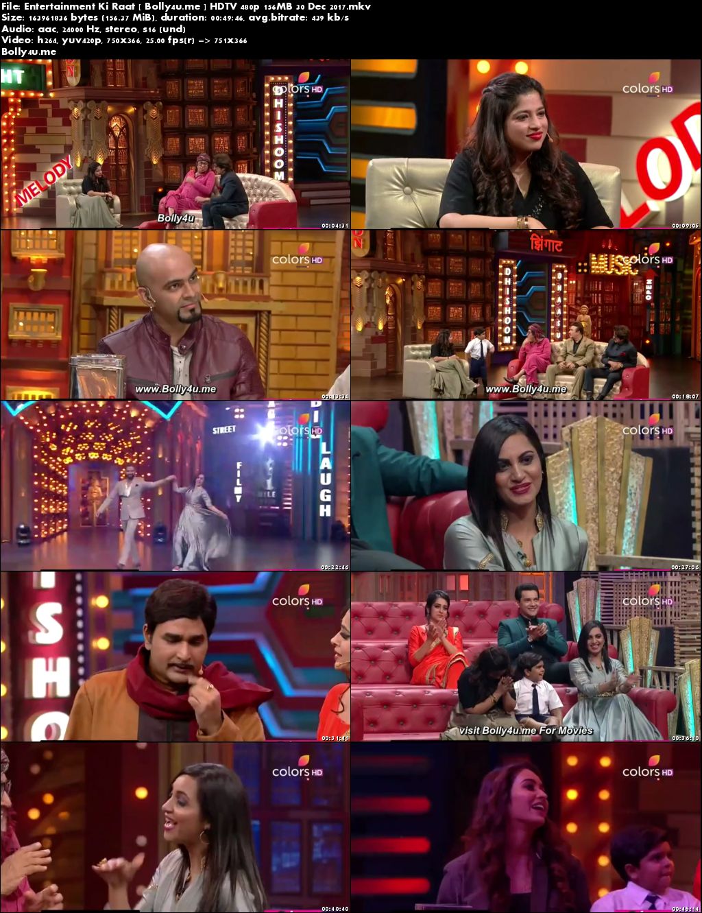 Entertainment Ki Raat HDTV 480p 150MB 30 Dec 2017 Download