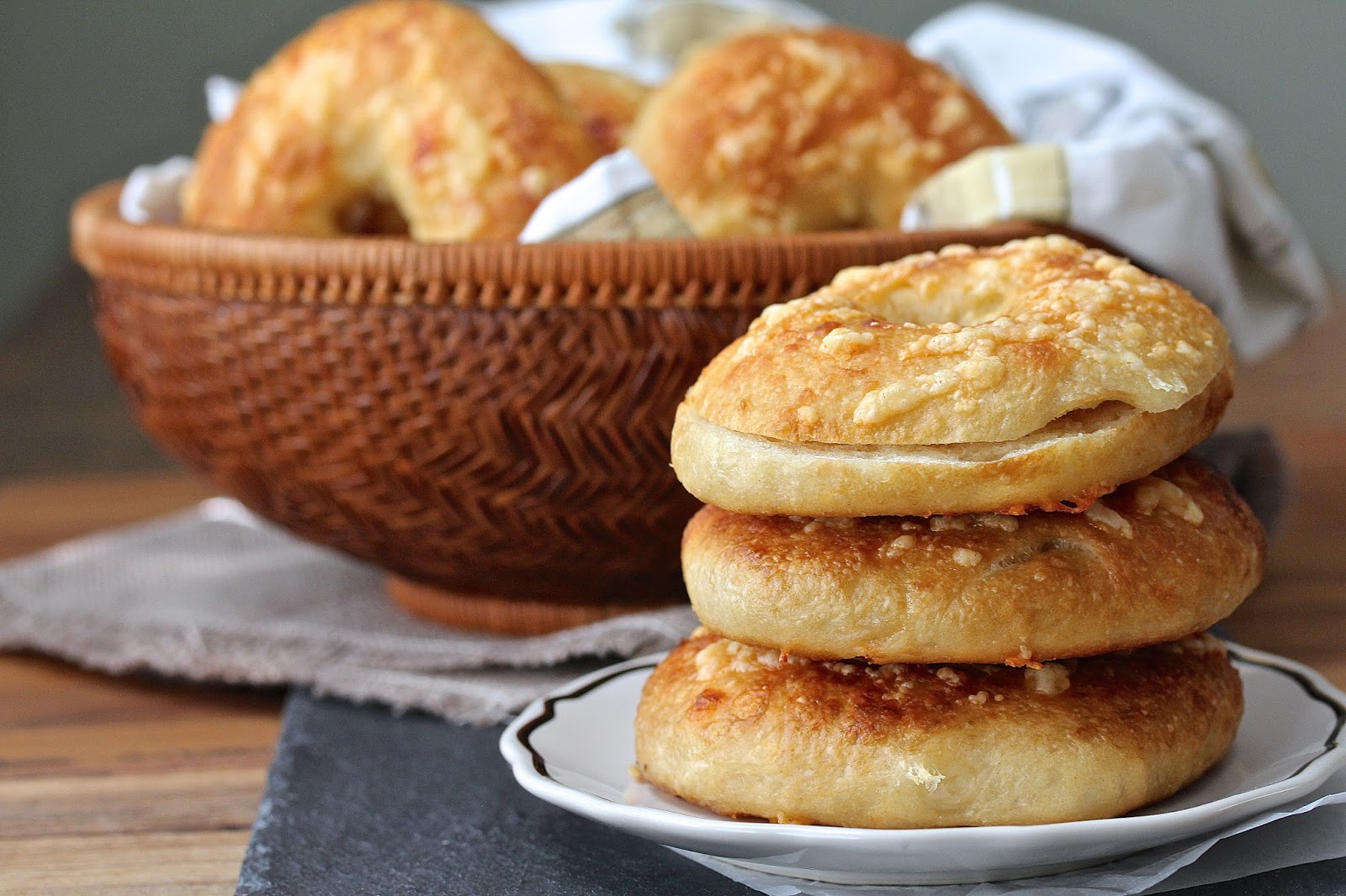 Asiago Cheese Bagels Karen's Kitchen Stories