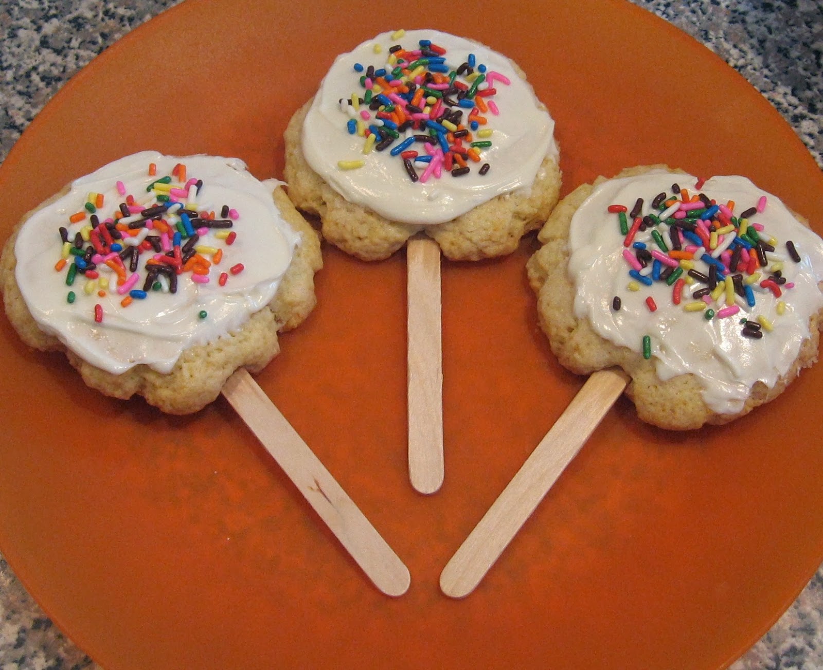 On The Menu Today at Cathy's Kitchen Sugar Cookies on a Stick