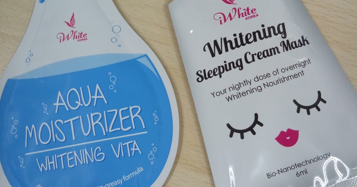 iWhite sleeping mask and moiturizers