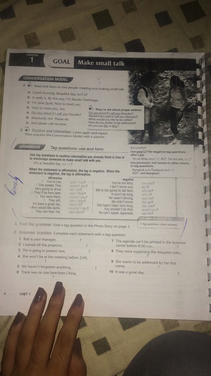 English Classes Top Notch 3 Unit 1