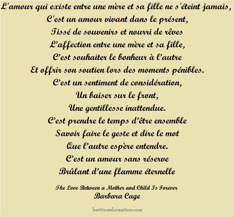 6 POEME L�AMOUR QUI EXISTE ENTRE UNE MAMAN ET SA FILLE