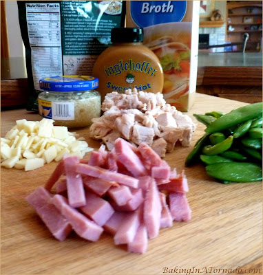 Ingredients for Skillet Cordon Bleu Dinner: simplify your life by making a hearty, flavorful dinner in one skillet repurposing leftovers. | Recipe developed by www.BakingInATornado.com | #recipe #dinner