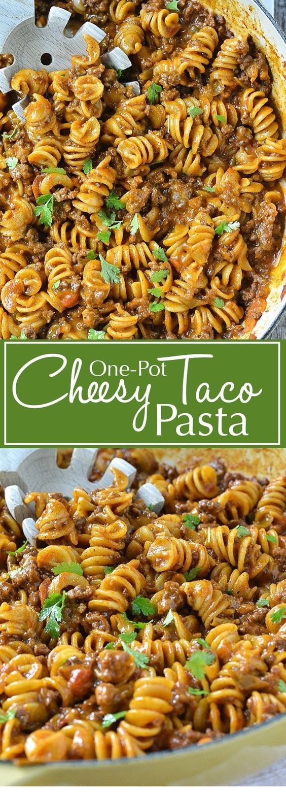 One-Pot Cheesy Taco Pasta
