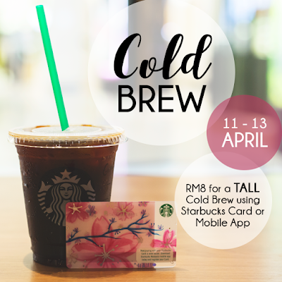 Starbucks Malaysia Tall Cold Brew RM8 Discount Promo