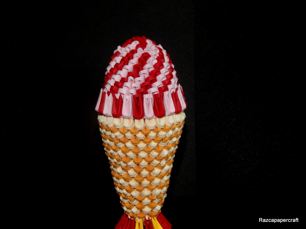 Razcapapercraft 3D origami Ice cream tutorial
