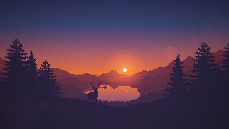Minimalist, Morning, Sunrise, Landscape, Nature, Digital Art,
Silhouette, 4K, #33