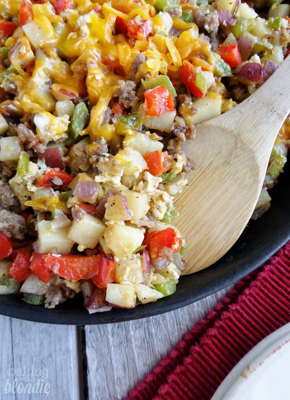 Skillet Sausage Hash with Eggs