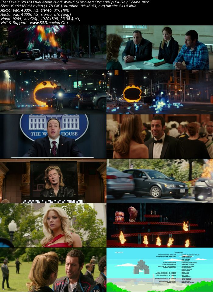Pixels (2015) Dual Audio Hindi 1080p BluRay 1.8MB