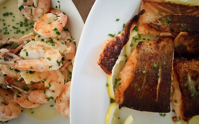 seafood dinner yummy seafood dinner with shrimp and salmon