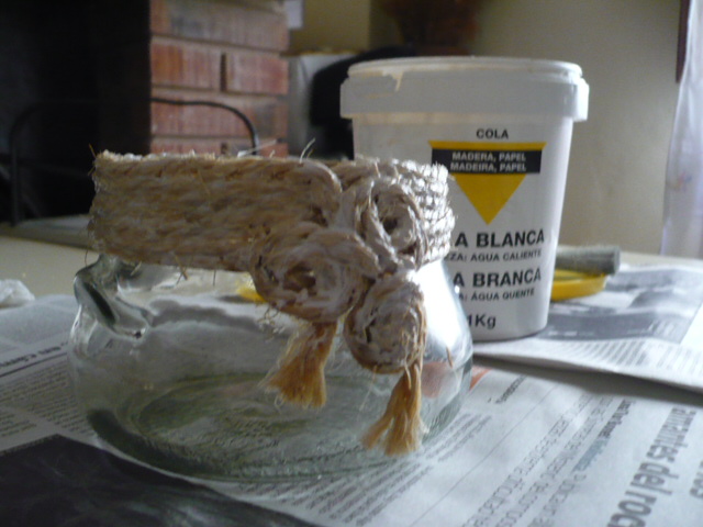 Como hacer un portavelas, con tarro reciclado.