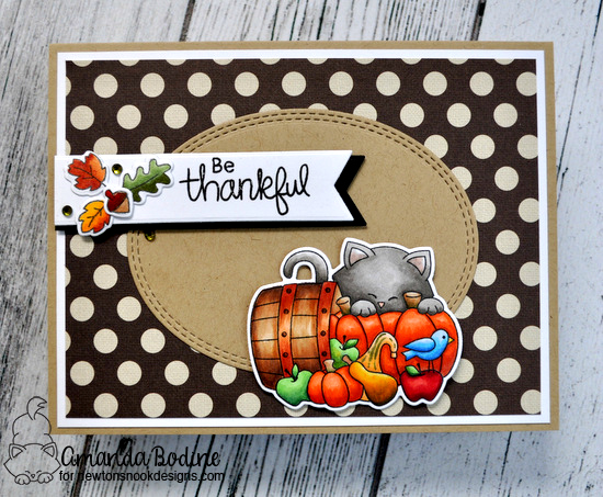 Fall Harvest cat card by Maria Russell | Autumn Newton Stamp Set by Newton's Nook Designs #newtonsnook #handmade