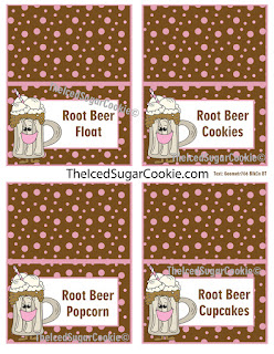 Root Beer Float Birthday Party Tent Cards-Root Beer Float Social-DIY Birthday Party Ideas-Printable Digital Download-Cutout Template by The Iced Sugar Cookie