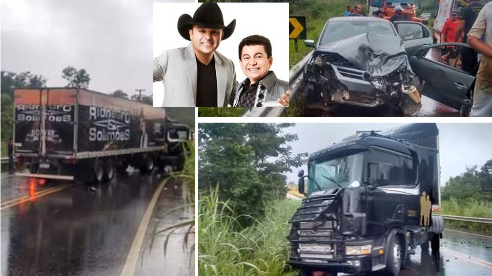 Carreta da dupla Rionegro e Solimões se envolve em acidente em Goiás Carreta da dupla Rionegro e Solimões se envolve em acidente em Goiás