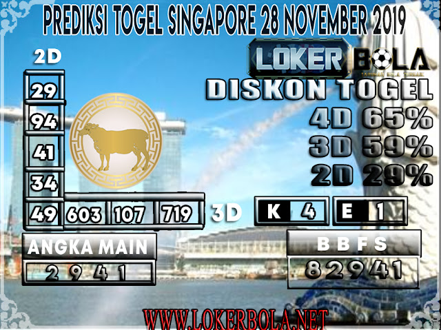 PREDIKSI TOGEL SINGAPORE LOKERBOLA 28 NOVEMBER 2019